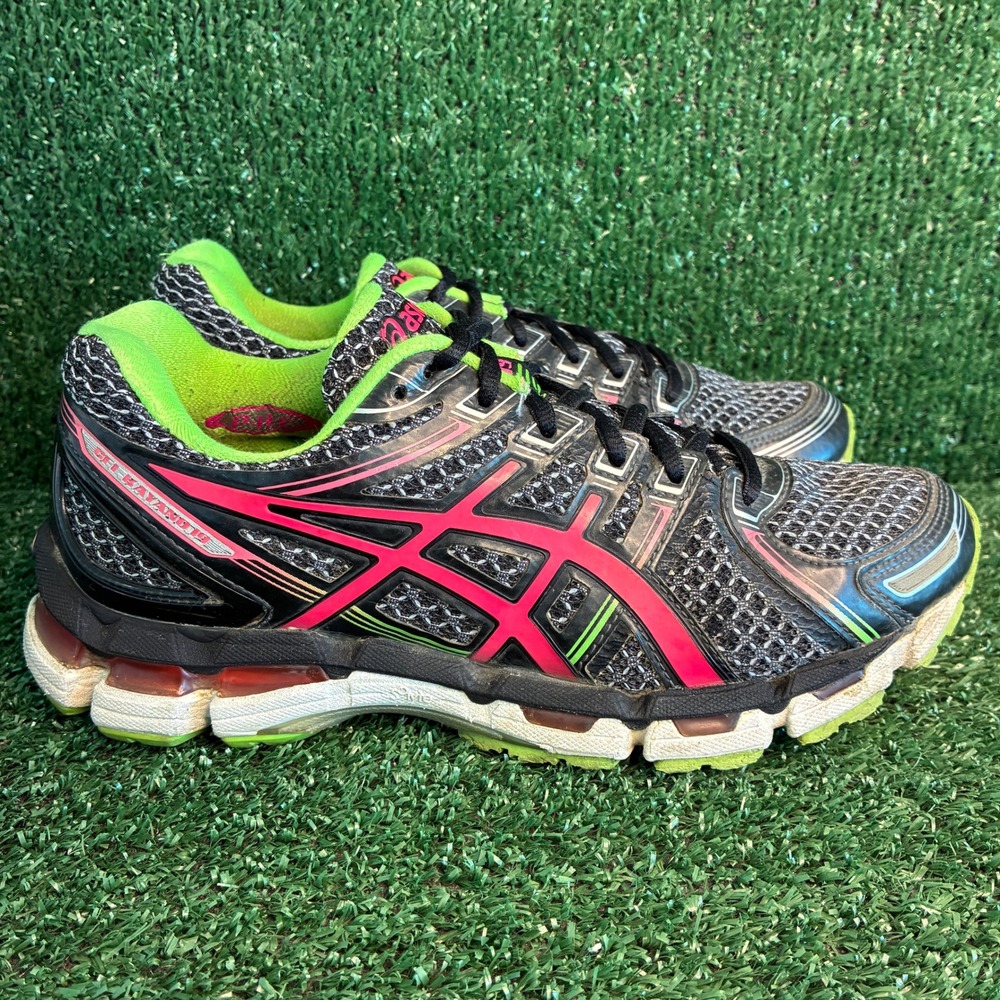 Asics Gel Kayano 19 Athletic Running Mesh Comfort Sneakers Black Pink Womens 7.5